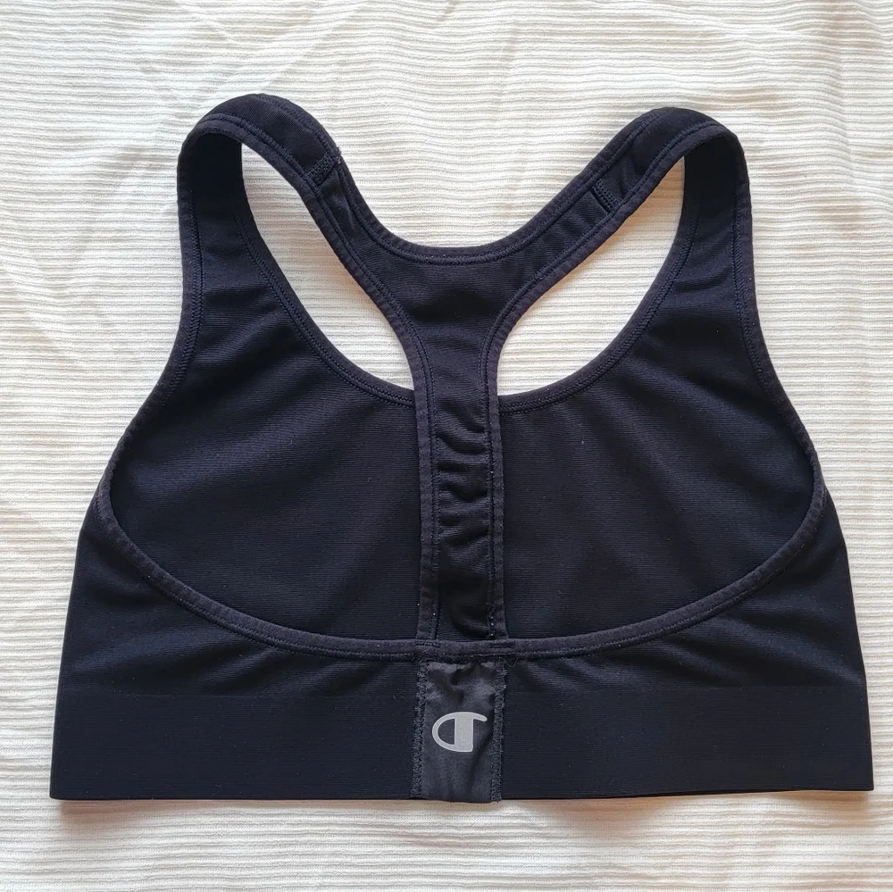 Champion Black Racerback Athletic Sports Bra
